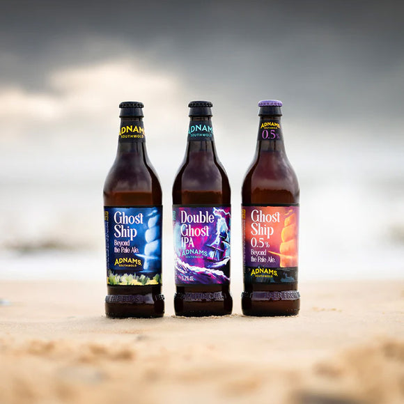 Adnams Shipmates Collection - Double Ghost IPA 5.2%, Adnams Ghost Ship 4.5%, Adnams Ghost Ship 0.5%