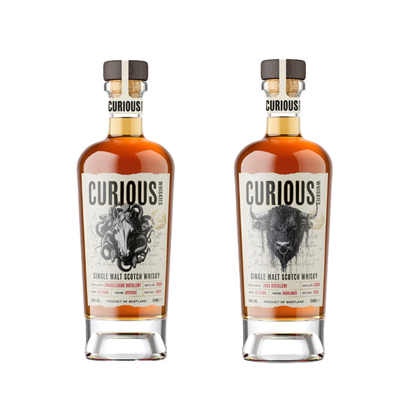 Curious Whiskies | Craigellachie & Jura Distillery | Single Malt Whisky Bundle | 46% ABV | 2 x 70cl