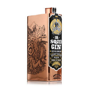 Pocketful of Stones - Dr Squid Gin in Copper Plated Flask 70cl