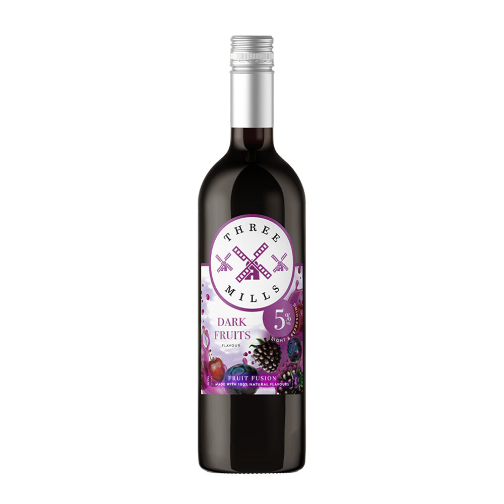 Three Mills Dark Fruits Fruit Fusion 5% ABV British Made Wine 75cl