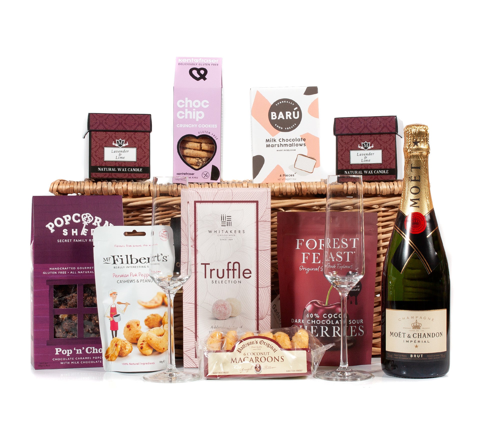Champagne Hamper with Moet & Chandon Champagne (Gluten Free) Twelve