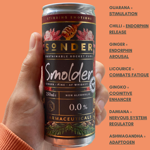 Karmaceuticals – Sonder G&T and Smolder Alcohol-Free Cocktail Cans Bundle - 12 of each - 0% ABV