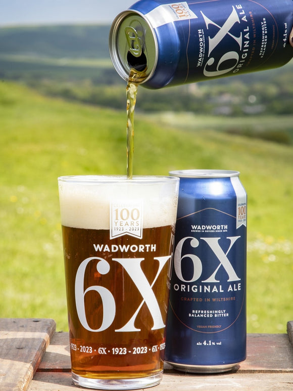 Wadworth 6X 4.1% ABV Premium Bitter Original Ale 440ml Cans
