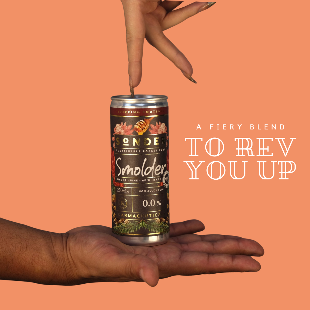 Karmaceuticals – Sonder Social Battery Booster 0% ABV – Smolder Cocktail Cans