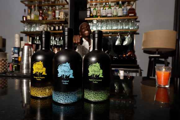 Afrique Vodka | Apple & Coconut + Mango & Papita + Original | 35% & 40% ABV | 70cl Each | Premium Flavoured & Classic Vodka
