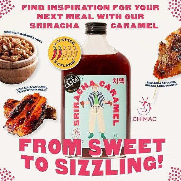 Chimac Korean Sauce Gift Set 3 x 350ml - BBQ, Hot Sauce & Sriracha Caramel