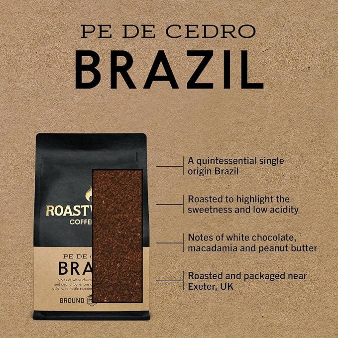 Roastworks - Brazil 200G Ground Coffee – Produced on Pe De Cedro Farm