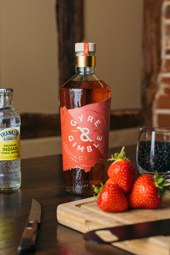Gyre and Gimble Strawberry and Elderflower Gin, 70cl, 40% ABV