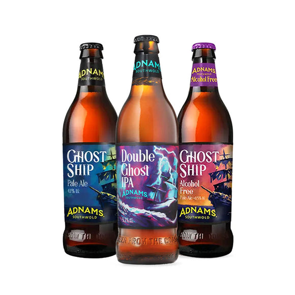 Adnams Shipmates Collection - Double Ghost IPA 5.2%, Adnams Ghost Ship 4.5%, Adnams Ghost Ship 0.5%