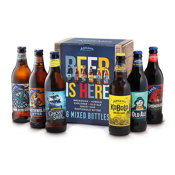 Adnams 6Bottle Beer Selection Box Twelve Green Bottles Wine