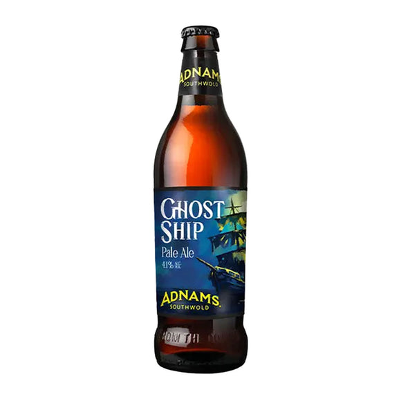 Adnams Ghost Ship Citrus Pale Ale 4.5% 500ml Glass Bottles - with a free Ghost Ship Pint Glass