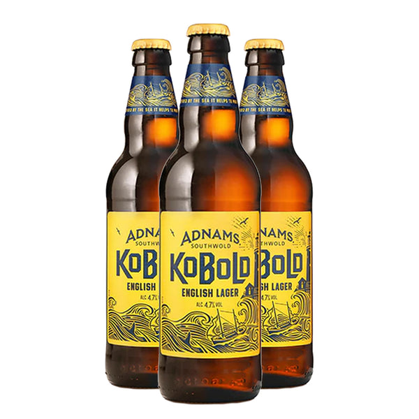 Adnams Kobold Vegan Friendly English Lager 4.7% 500ml Glass Bottles