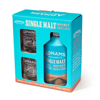 Adnams Single Malt Whisky & Tumblers Gift Pack 70cl Bottle