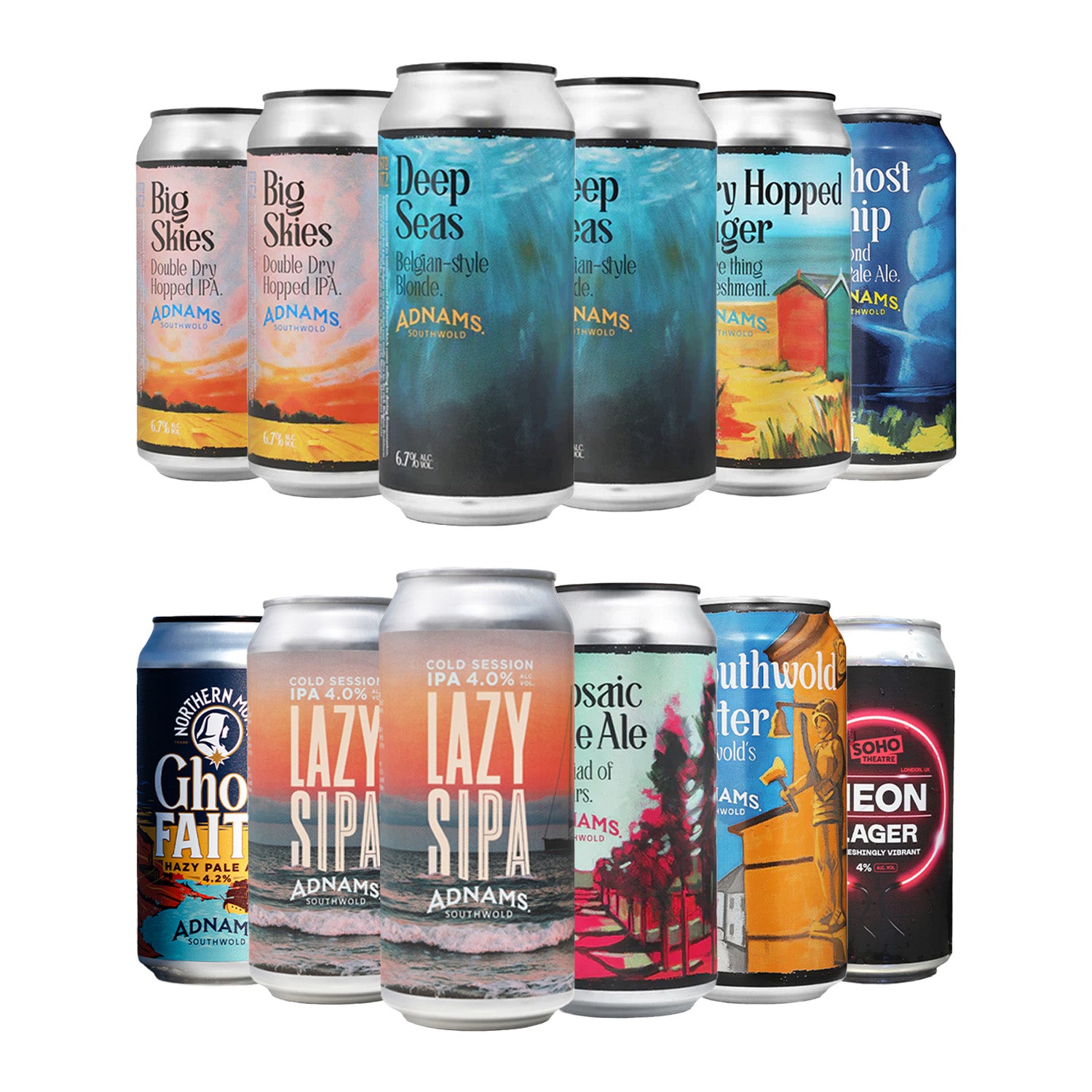 Adnams 440ml Canned Beer Taster Selection – 12 Cans