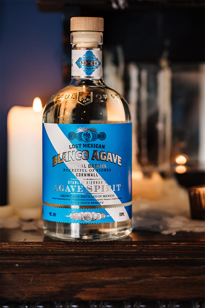 Pocketful of Stones – Lost Mexican Mezcal Barrel 40% ABV Blanco Cornish Agave 70cl