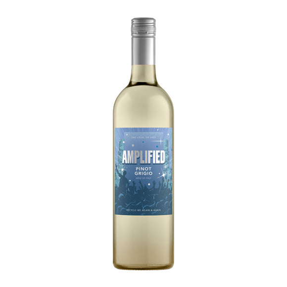 Amplified 10.5% ABV Pinot Grigio in rPET Recyclable Bottle 75cl