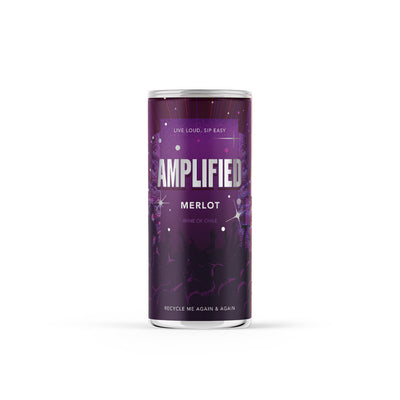 Amplified 11% ABV Merlot in 187ml Cans