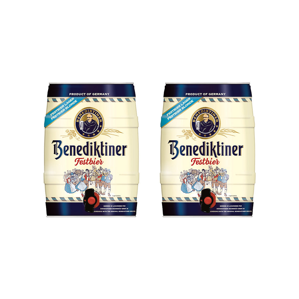 Benediktiner Festbier 5.8% ABV Blonde Lager Mini Keg  - 2 x 5 Litre