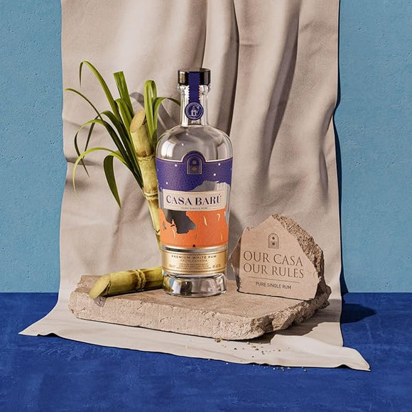 Casa Baru Blanco Rum 70cl - 40% ABV - Premium White Pure Pot Still Rum from Panama