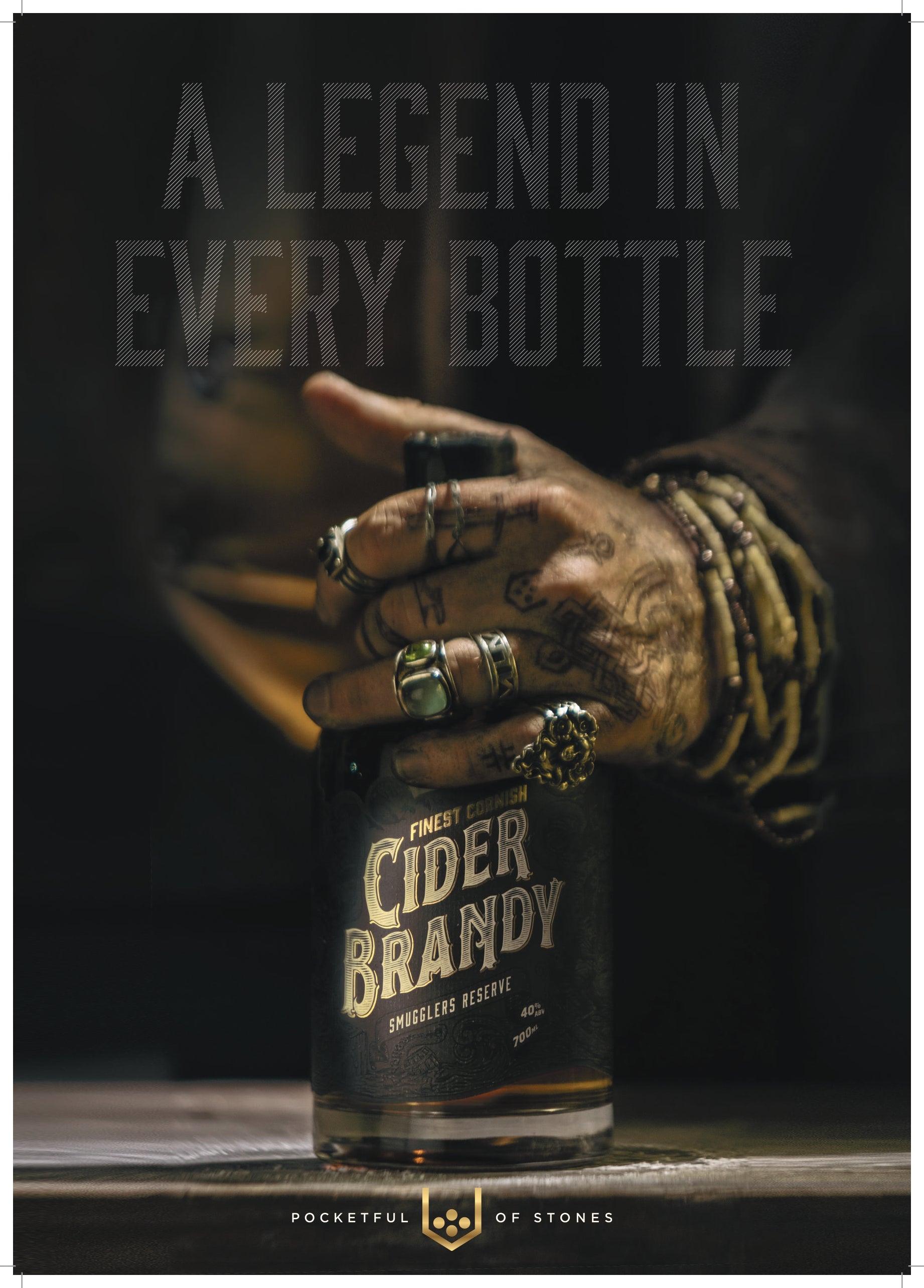Pocketful of Stones – Smugglers Reserve 40% ABV Finest Cornish Cider Brandy 70cl