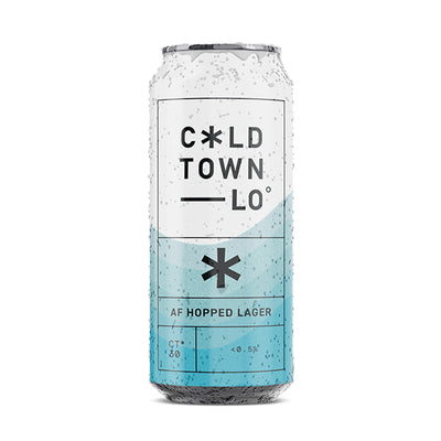 Cold Town 0.5% ABV Hopped Lager 440ml Cans