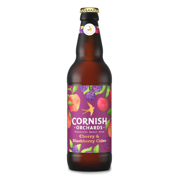 Cornish Orchards 4% Cherry & Blackberry Cider Glass Bottle 50cl