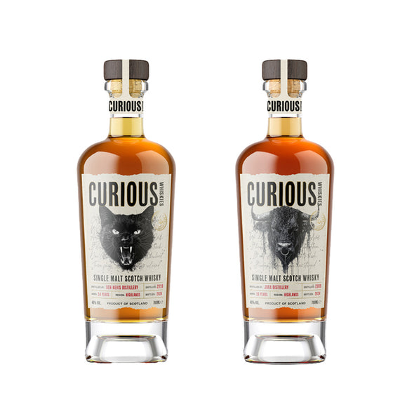 Curious Whiskies | Ben Nevis & Jura Distillery | Single Malt Scotch Whisky Bundle | 46% ABV | 2 x 70cl