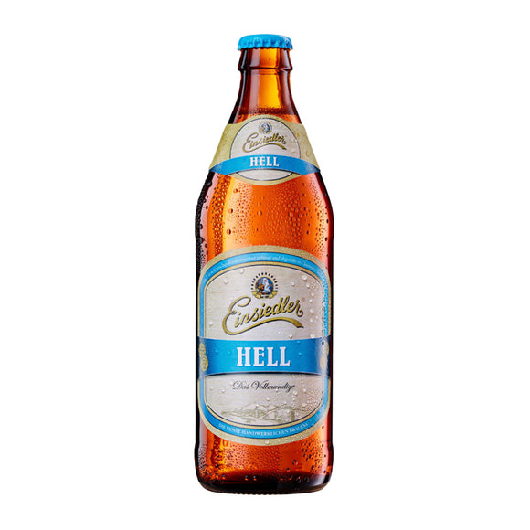 Einsiedler 5.2% ABV German Hell Lager 500ml Glass Bottle