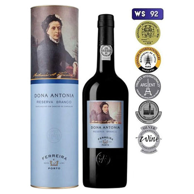 Ferreira, `Dona Antónia` Reserva 20% ABV White Port in Gift Tube 75cl