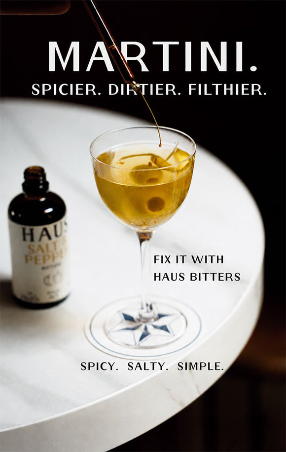 HAUS Bitters | Salt & Pepper | Fix it with HAUS | 46.8% Cocktail Seasoning 100ml