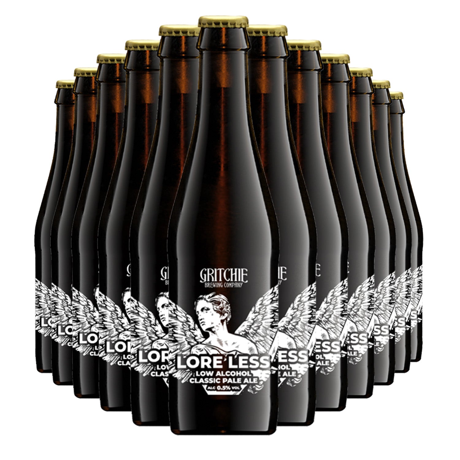 Gritchie Brewing Company - Lore Less Low Alcohol Classic Pale Ale 0.5% ABV 330ml Glass Bottles