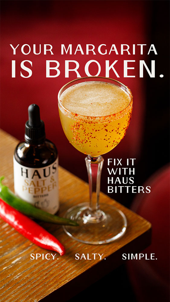 HAUS Bitters | Salt & Pepper | Fix it with HAUS | 46.8% Cocktail Seasoning 100ml