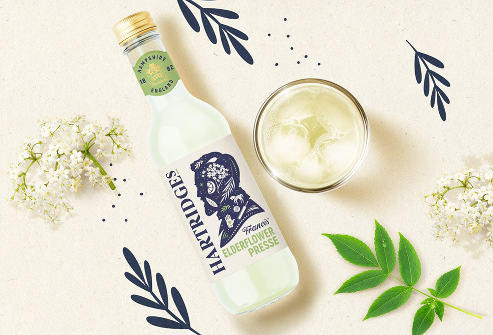 Hartridges Celebrated Elderflower Pressé 330ml Glass Bottles