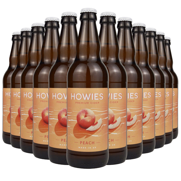 Howie's Fruit Cider – Peach Flavour 500ml Glass Bottles