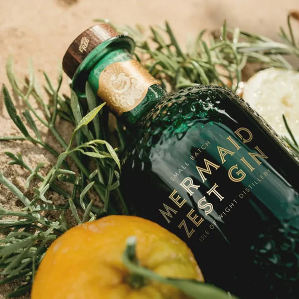 Isle of Wight Distillery Mermaid Zest Gin 70cl Twelve Green Bottles