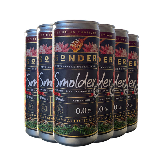 Karmaceuticals – Sonder G&T and Smolder Alcohol-Free Cocktail Cans Bundle - 6 of each - 0% ABV