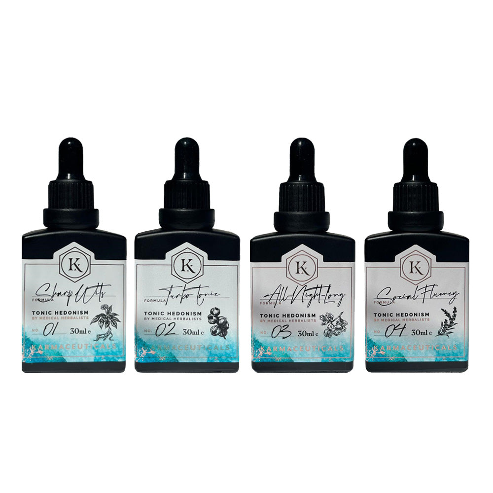 Karmaceuticals – The Whole Package – Tonic Hedonism 4 x 30ml Dropper Bottles