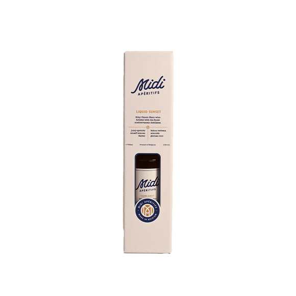 Midi Aperitifs Liquid Sunset Gift pack | 70cl Bottle with 2 Glasses | ABV 21% | Juicy Mediterranean Aperitif