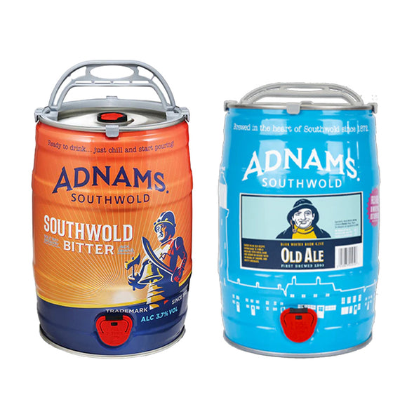 Adnams Mini Keg Pair | Southwold Bitter 3.7% & Old Ale 4.1% Mild | 2 x 5L Mini Kegs