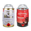 Mini Keg Pair | Bitburger Premium German Pils 4.8% & Adnams Broadside Bitter 4.7% | 2 x 5L Mini Kegs-1