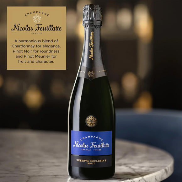Nicolas Feuillatte 12% ABV Réserve Exclusive Brut 75cl