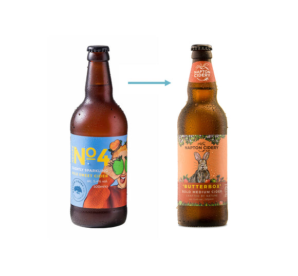 Napton Cidery – Butterbox Bold Medium Cider | 5.4% Slightly Sparkling 500ml Glass Bottle