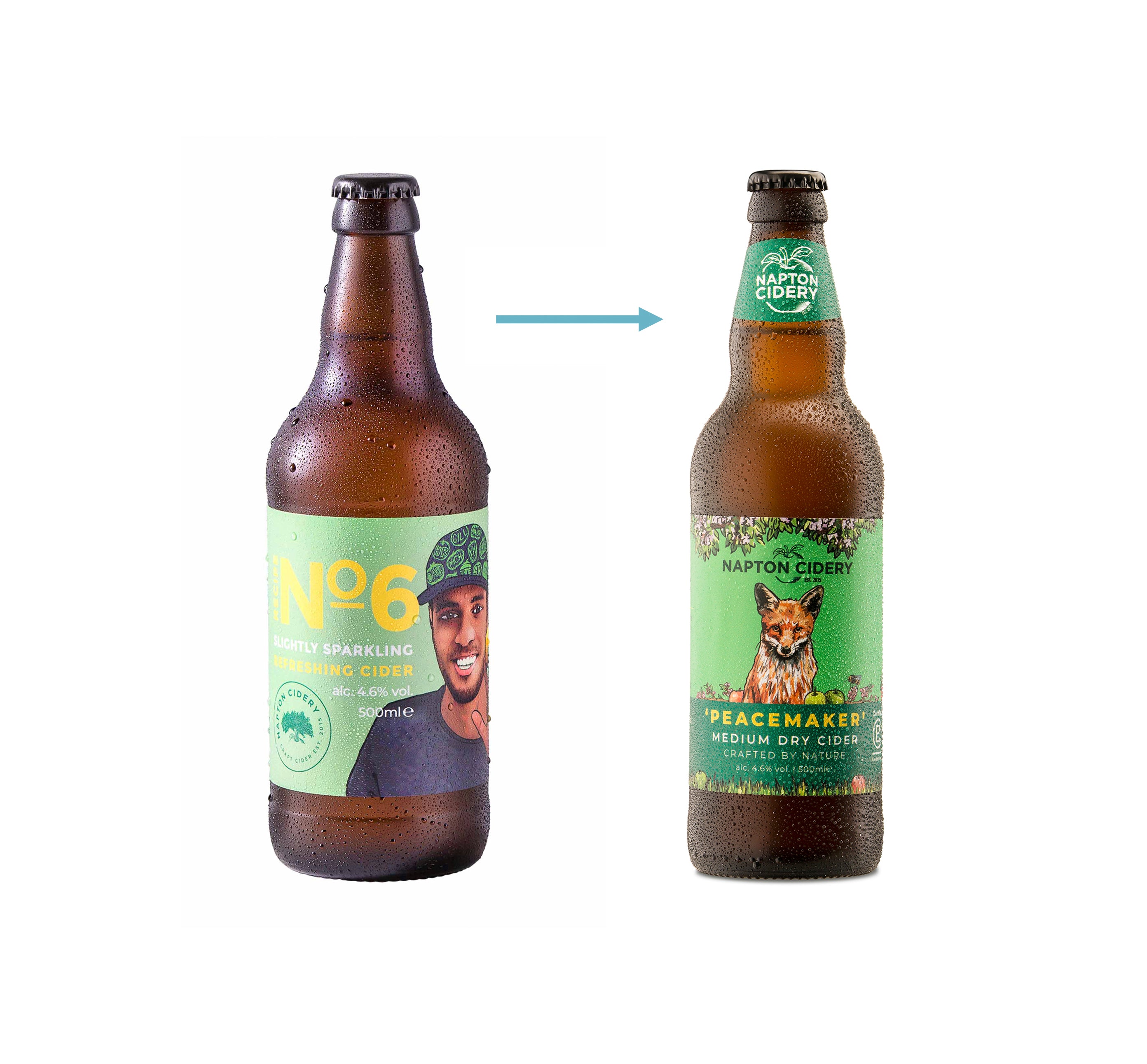 Napton Cidery – Peacemaker Medium Dry Cider | 4.6% ABV Slightly Sparkling Cider 500ml Glass Bottle