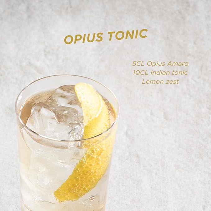Opius Alcohol-Free Liqueur Pair | Amaro & Rubedo | Premium Non-Alcoholic Spirits | 2 x 50cl Bottles | Ideal for Mocktails & Gifting