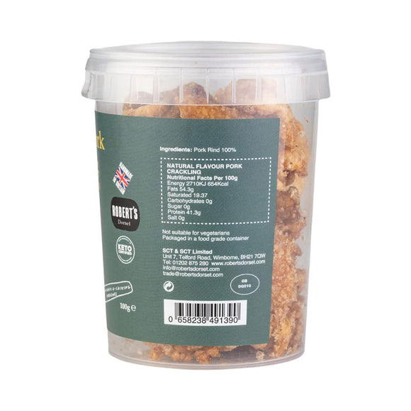Proper Pork Natural - UNSALTED Crackling 100g