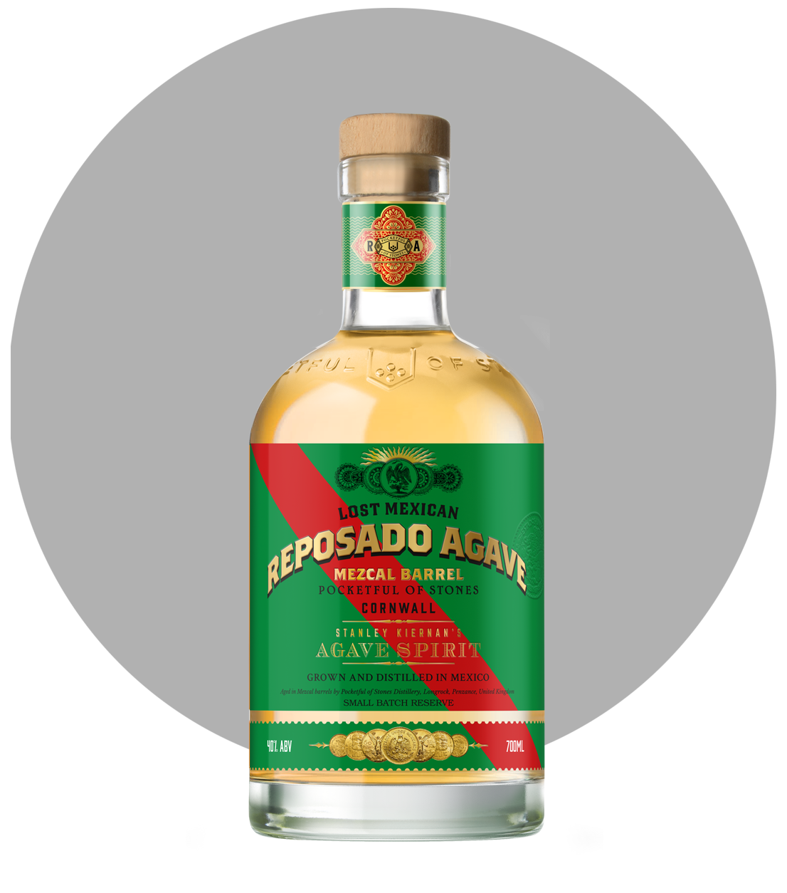 Pocketful of Stones – Lost Mexican Mezcal Barrel 40% ABV Reposado Agave Spirit 70cl