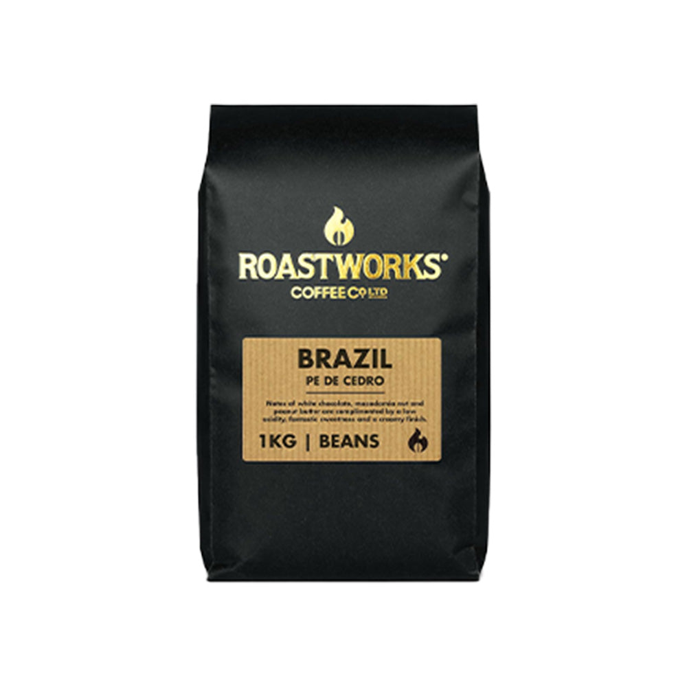 Roastworks - Brazil 1KG Whole Coffee Beans – Produced on Pe De Cedro Farm