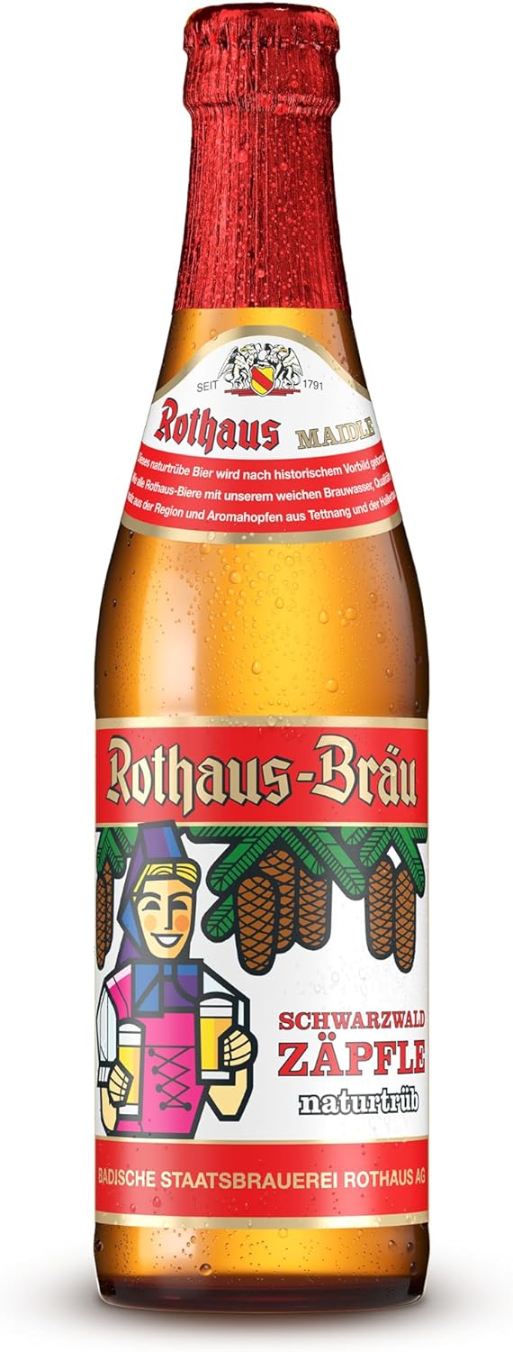 Rothaus Black Forest Maidle (Schwarzwald Maidle Naturtrüb) 5.1% - 330ml Glass Bottles