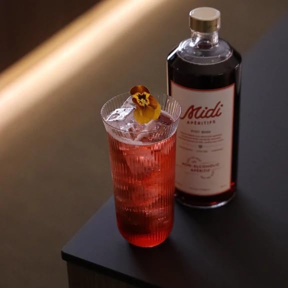 Midi Aperitifs Ruby Rush 70cl Bottle | ABV 0% | Verjus-based Non-Alcoholic Aperitif