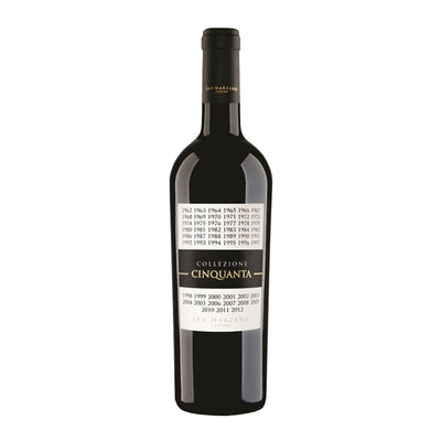 San Marzano 14.5% ABV Collezione Cinquanta Vino d'Italia Negroamaro Primitivo 75cl